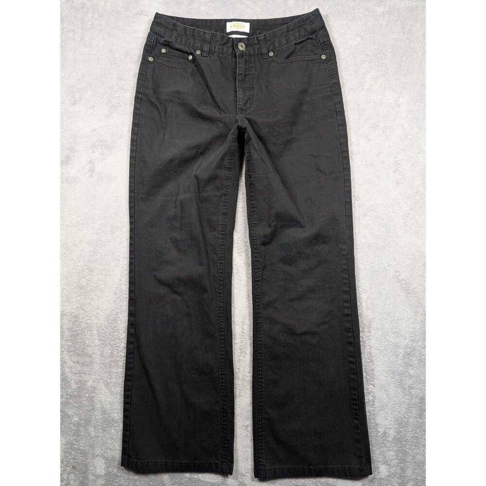 Talbots Jeans Womens Size 6 Black Straight Leg Stretch Modern Casual